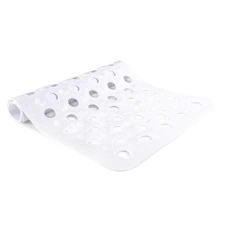 Kenney Mfg Microban Protected Vinyl Bath Mat, 27in L x 14.5in W, White MB61189H